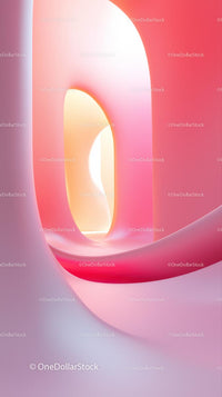 Abstract Fluid Curves in Soft Gradient Pastel Colors
