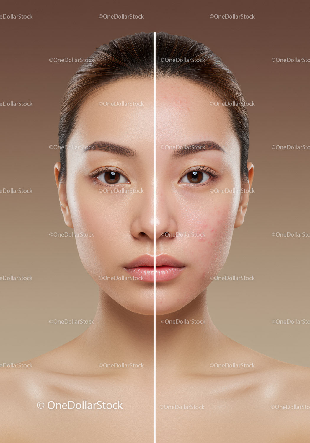 Skincare Before and After Transformation with Flawless Skin