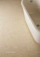 Beige Terrazzo Floor with Modern Sink in Contemporary Home Interior