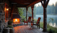 Rustic Lakefront Cabin with Fireplace and Relaxing Outdoor Seating