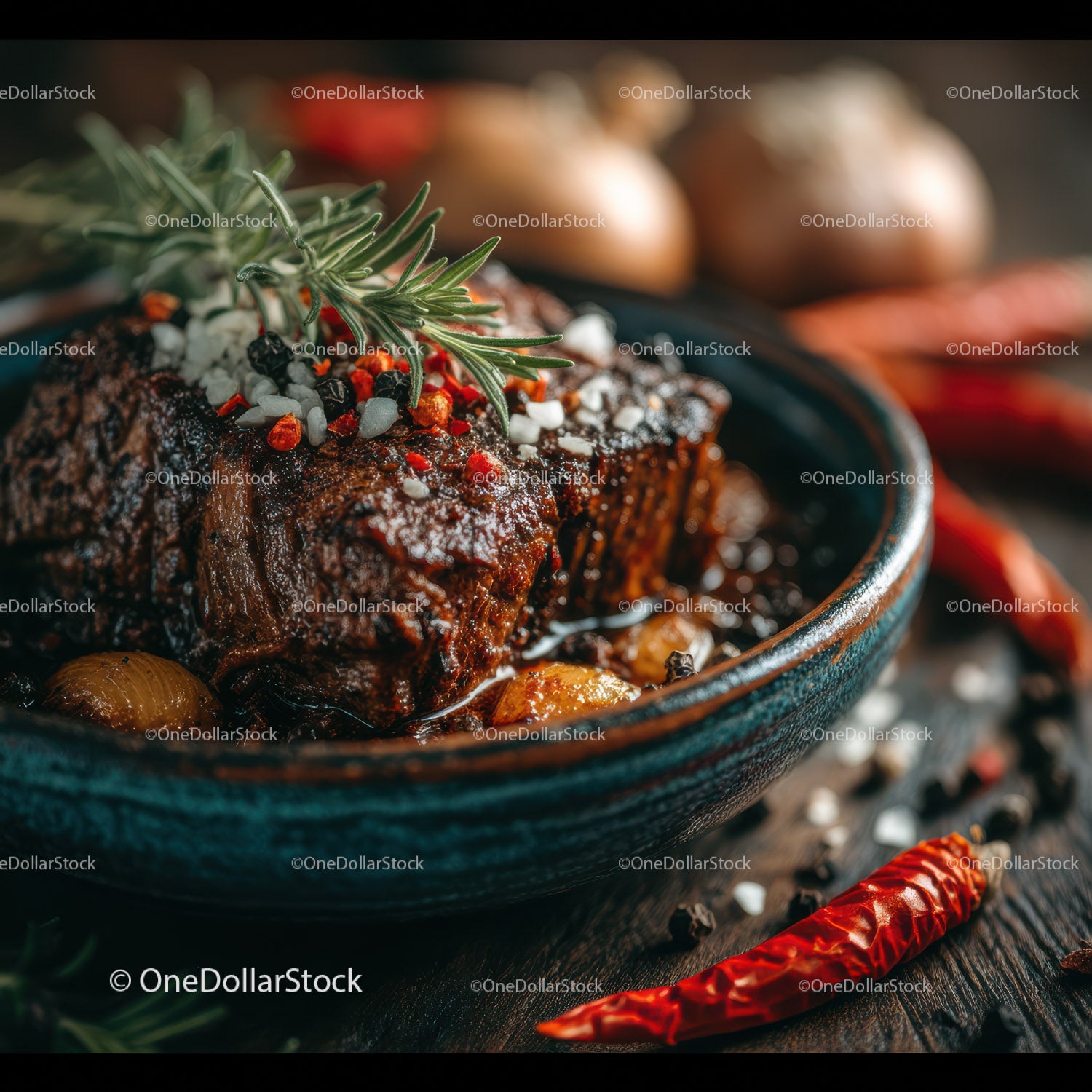 Juicy Roast Beef with Rosemary and Chili Spices