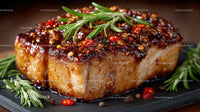 Juicy Grilled Steak with Rosemary and Red Chili Slices