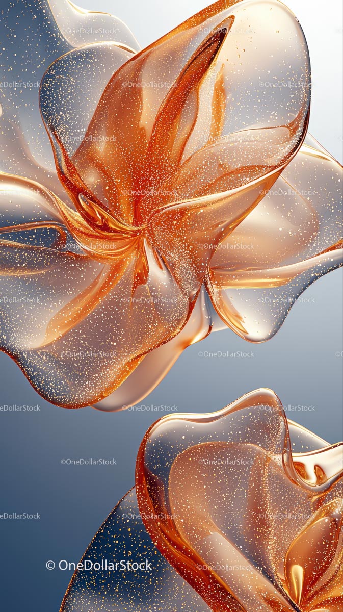 Elegant Copper and Gold Fluid Abstract Artistic Background