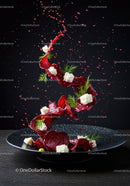 Beetroot Chips with Cottage Cheese and Dill Splash