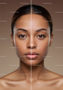 Close-up of Young Woman with Flawless Skin for Skincare or Beauty Campaign