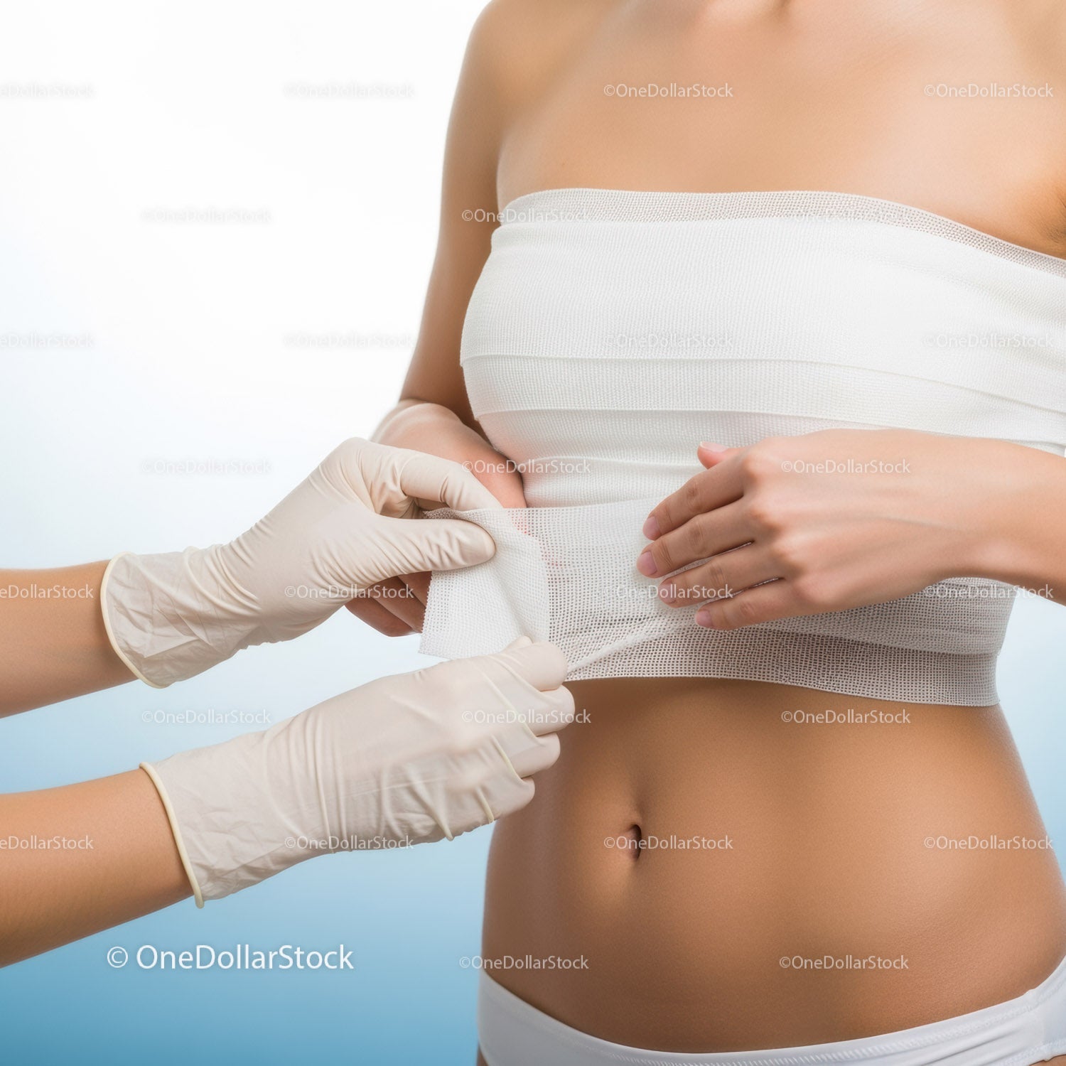 Medical Professionals Conducting Abdominal Ultrasound Examination