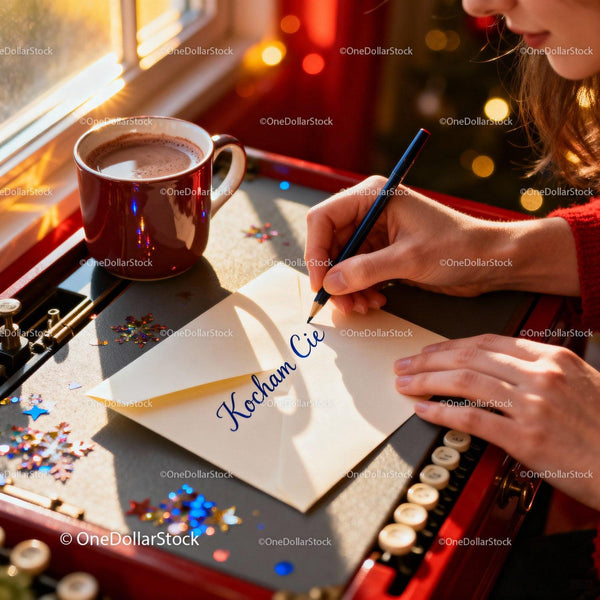 Hand Writing A Romantic Valentine's Day Love Letter