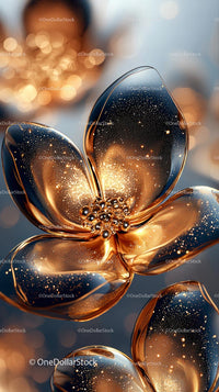 Elegant Metallic Gold Flower Jewelry Brooch for Fashion