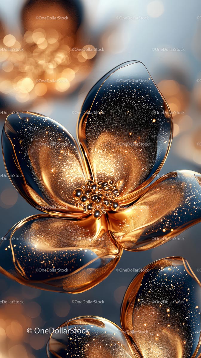 Elegant Metallic Gold Flower Jewelry Brooch for Fashion