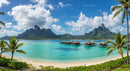 Tropical Overwater Bungalows with Mountain and Ocean View