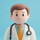 Friendly Doctor Figurine with Stethoscope for Healthcare Professionals
