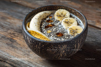 Delicious Chia Seed Bowl with Banana and Honey Drizzle