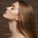 Profile of serene young woman with flawless skin
