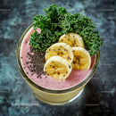 Vibrant Banana and Kale Green Smoothie with Chia Seeds