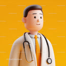 Friendly Doctor Figurine with Stethoscope for Healthcare Professionals
