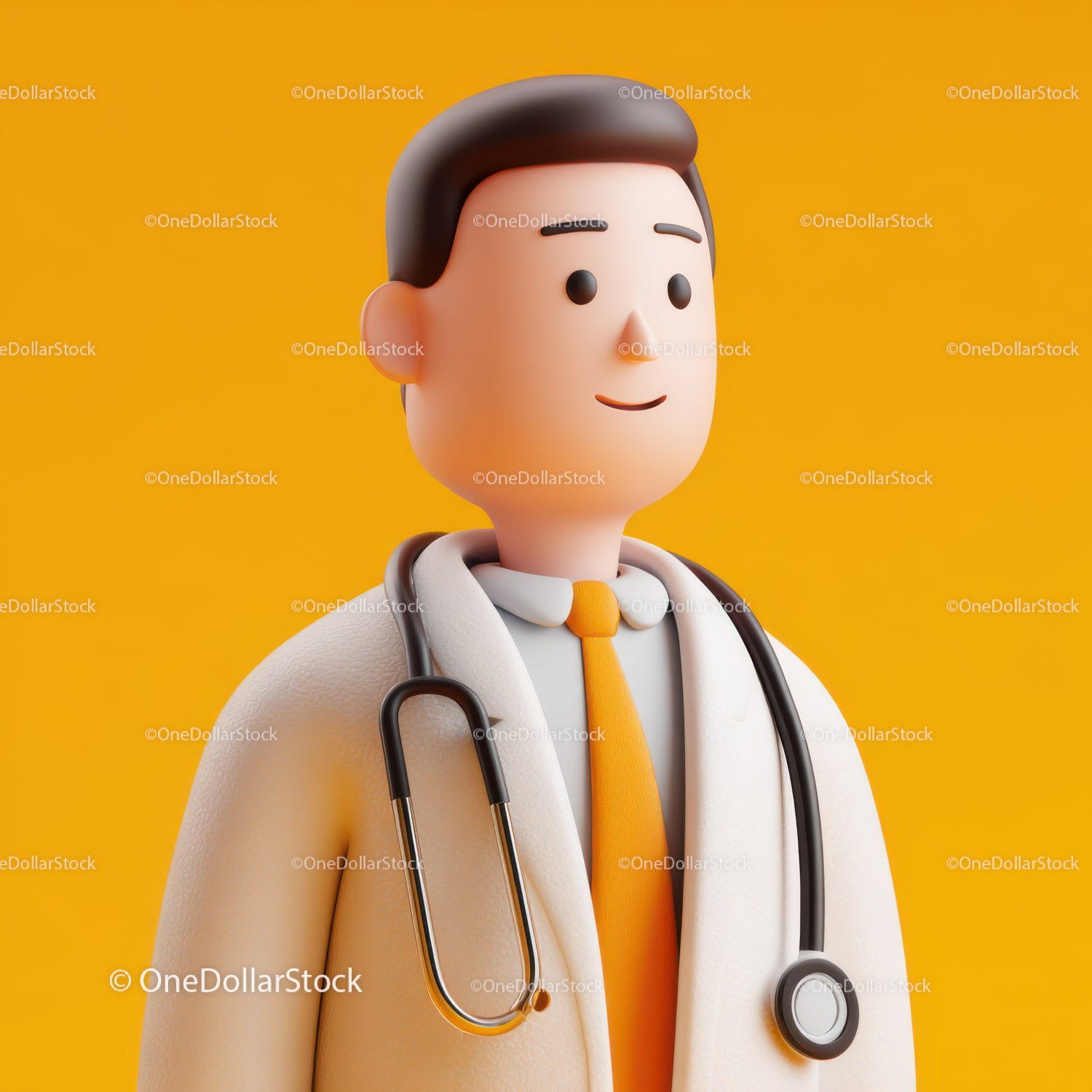 Friendly Doctor Figurine with Stethoscope for Healthcare Professionals