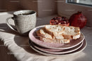 Fresh Sliced Bread Pomegranate and Coffee in Cozy Kitchen Scene