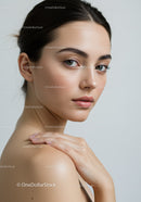 Elegant Woman with Flawless Skin and Soft Expression