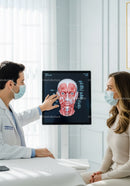 Medical Consultation with Anatomical Chart in Modern Clinic