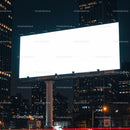 Large Illuminated Billboard in Urban Nightscape