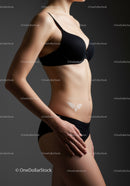 Elegant Black Lingerie on Confident Woman Revealing Toned Body