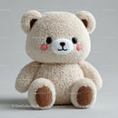 Cute Plush Teddy Bear with Soft Fur and Friendly Face