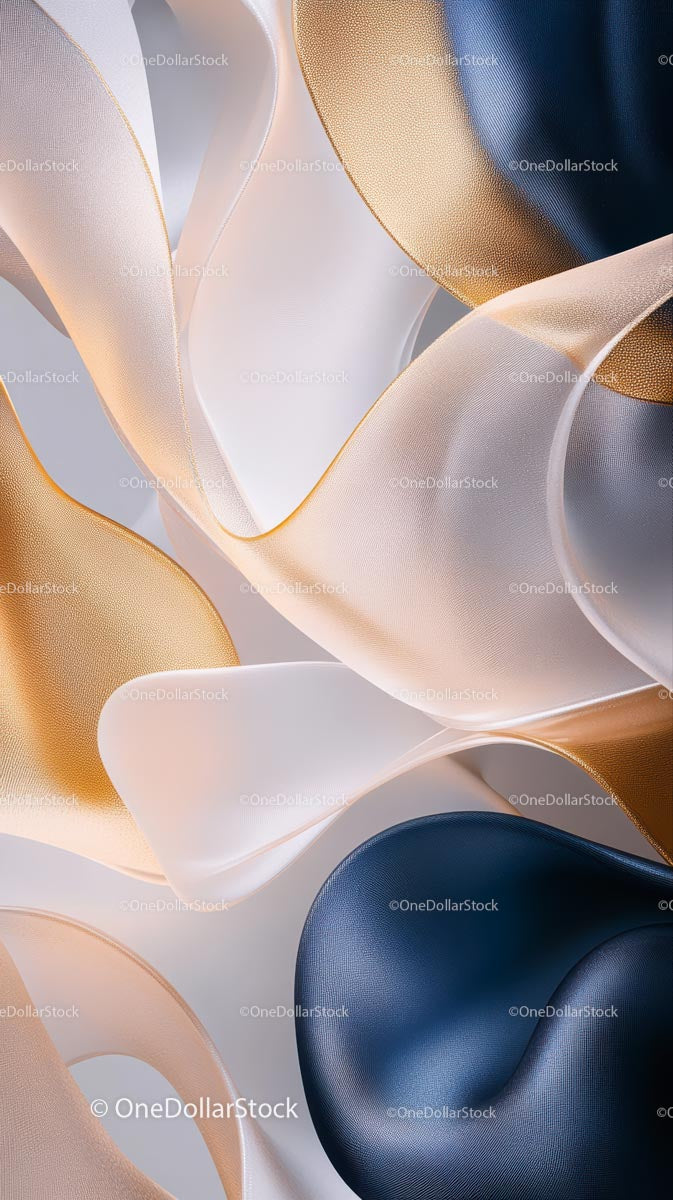 Abstract Shapes with Soft Flowy Curves in Neutral Tones