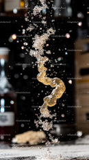 Dynamic Water Splash with Fine Droplets and Fluid Motion