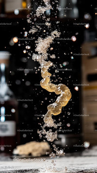 Dynamic Water Splash with Fine Droplets and Fluid Motion