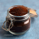 Ground Coffee in Jar for Cooking and Beverages