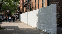 City Sidewalk with Pedestrians and Tree Shadows