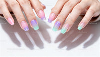 Pastel Gradient Nails with Subtle Sparkle Detail