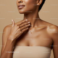 Elegant Woman with Glowing Skin as a Beauty and Wellness Concept