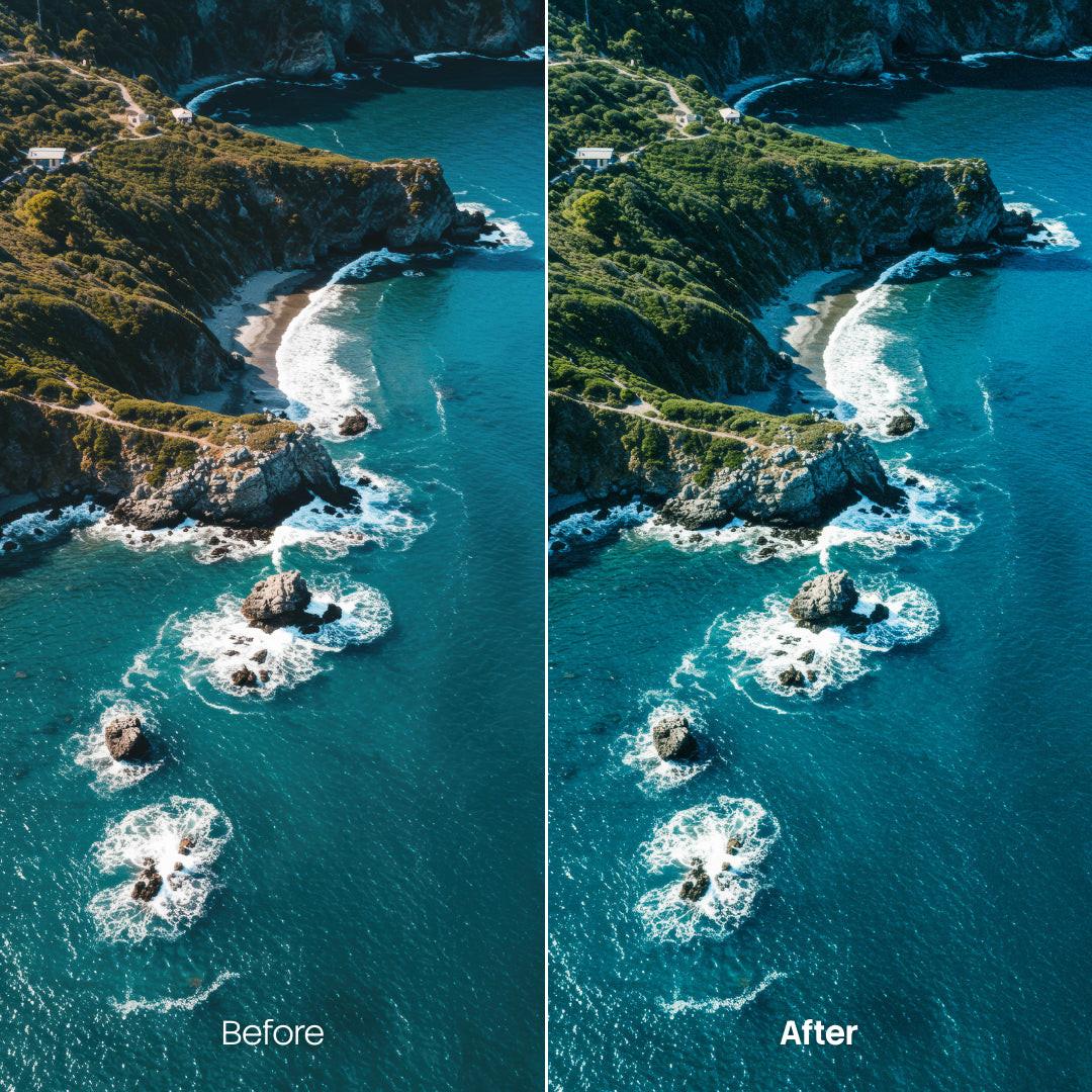 Ocean Grain XMP presets color grading preview