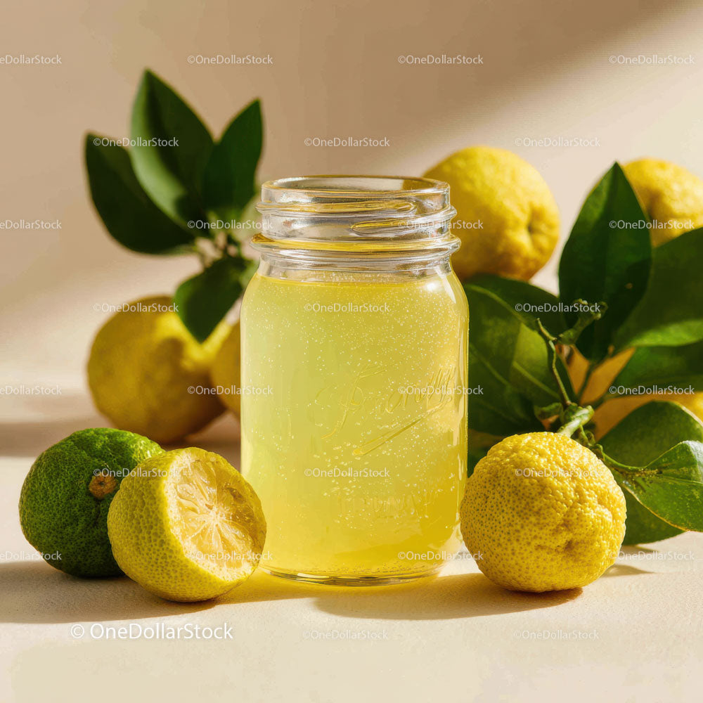 Refreshing Lemonade in a Jar with Fresh Citrus Fruits