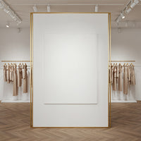Modern Boutique Showcasing Neutral Color Apparel