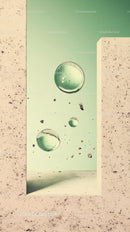 Abstract Floating Glass Spheres in Minimalist Space Scene