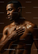 Elegant Male Portrait with Focus on Skin and Serenity