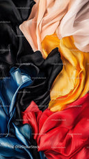 Vibrant Satin Fabric Multi-Color Texture with Flowing Silk Style