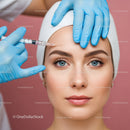 Young Woman Receiving Botox Injection for Skin Rejuvenation