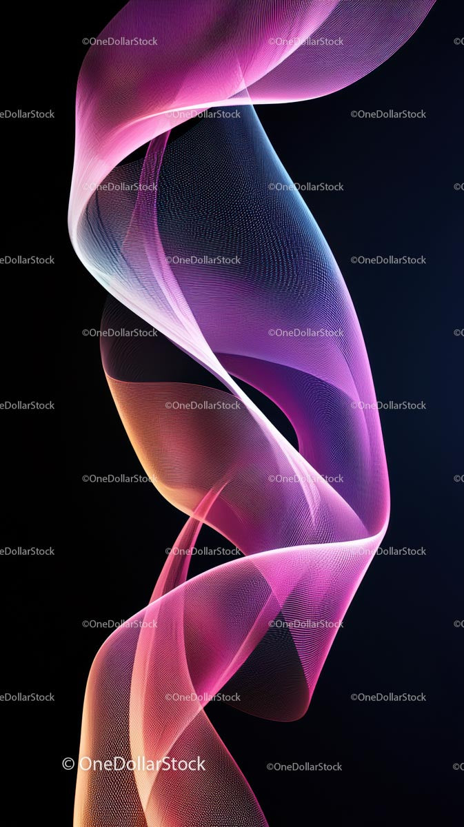 Abstract Light Wave Motion with Vibrant Colored Lines