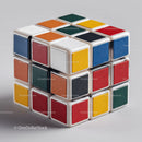 Colorful Rubik's Cube with Vibrant Red, Blue, Green, Yellow, and White Colors