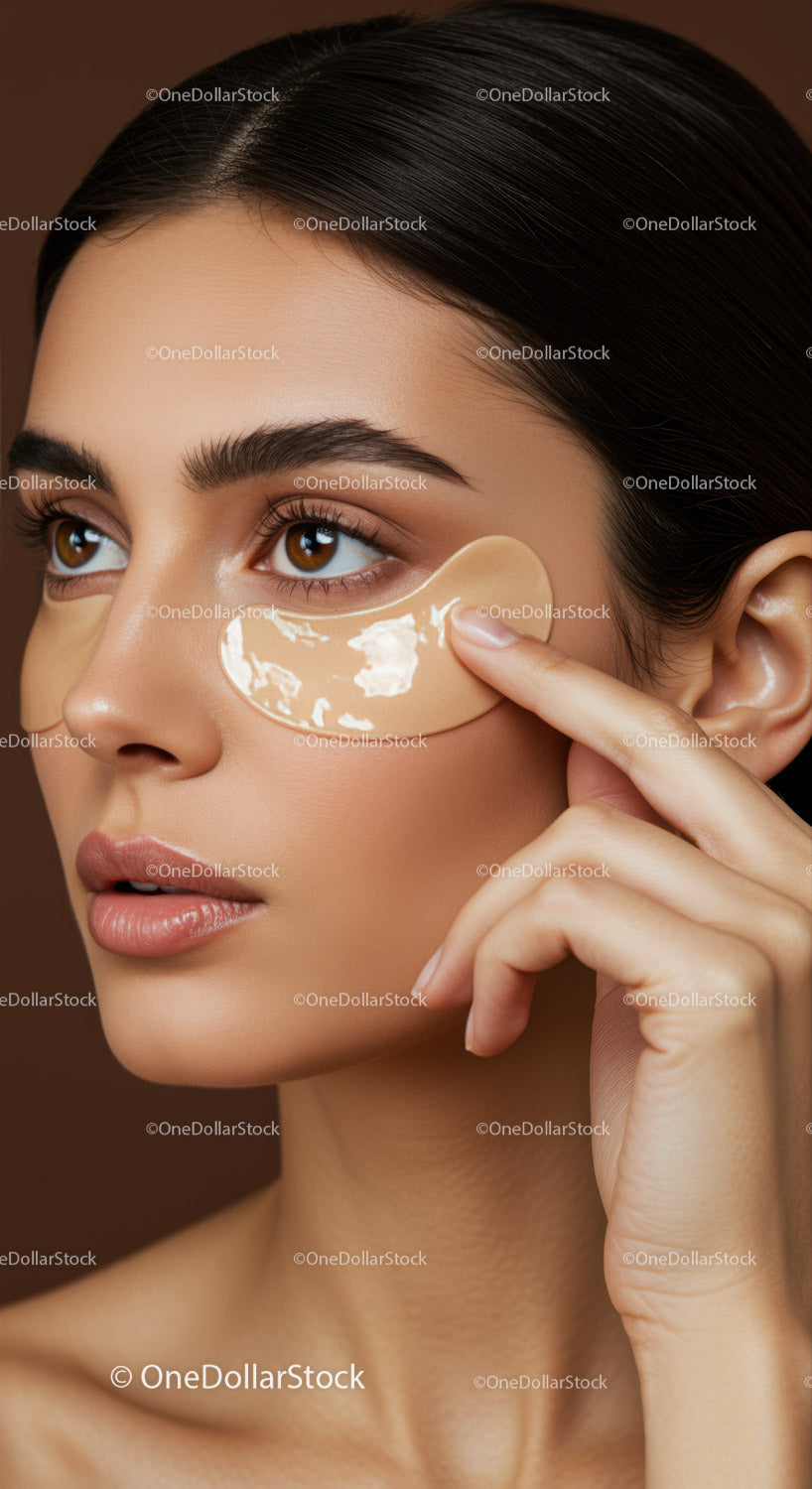 Young Woman Applying Facial Mask for Glowing Skin