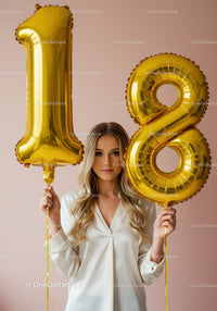 Young Woman Celebrating Her Eighteenth Birthday