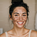 Smiling Woman with Clear Skin and Natural Beauty
