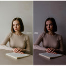 Before and after Retro Grain Lightroom preset edit