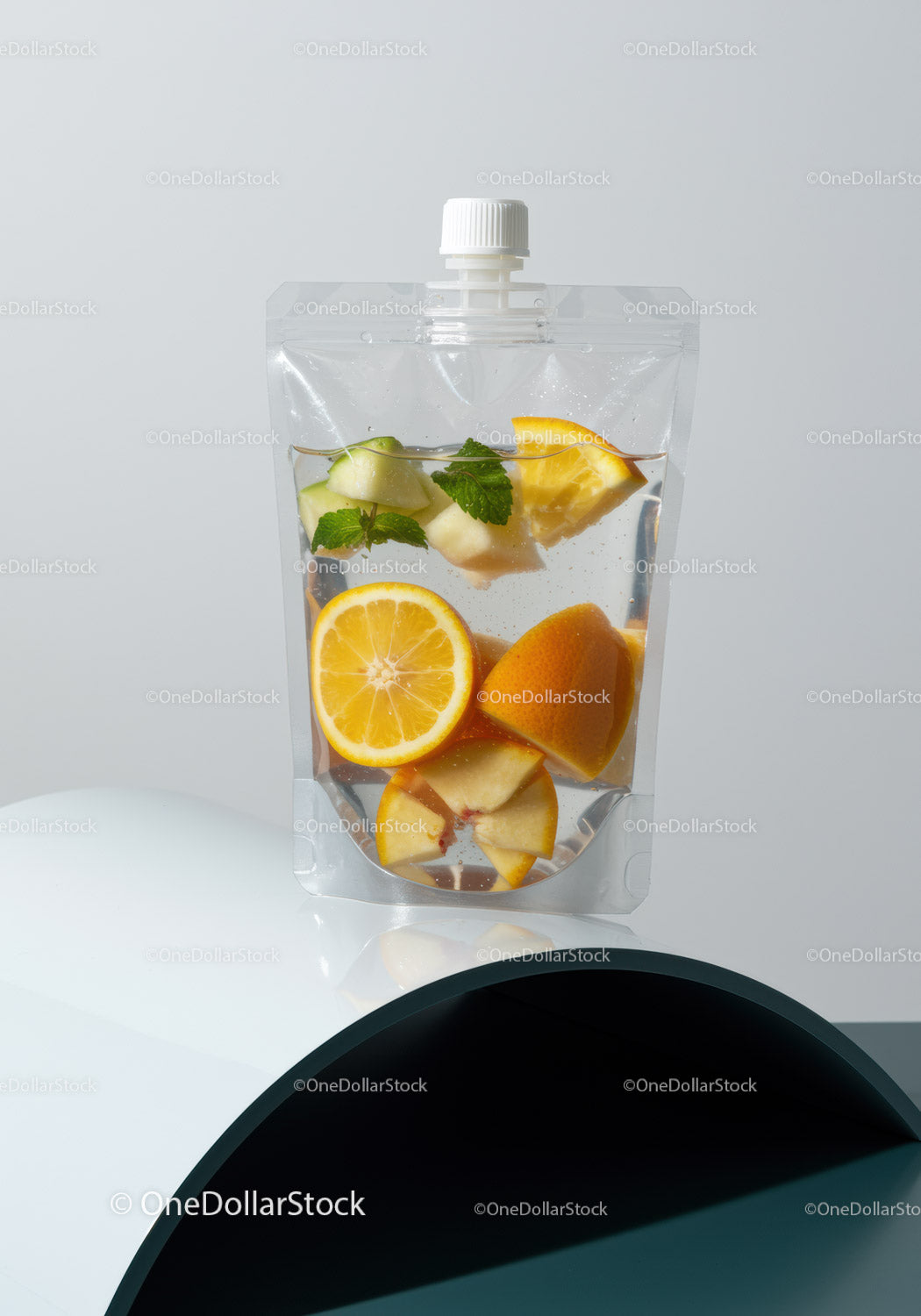 Fresh Fruit Infused Water in Reusable Squeeze Pouch