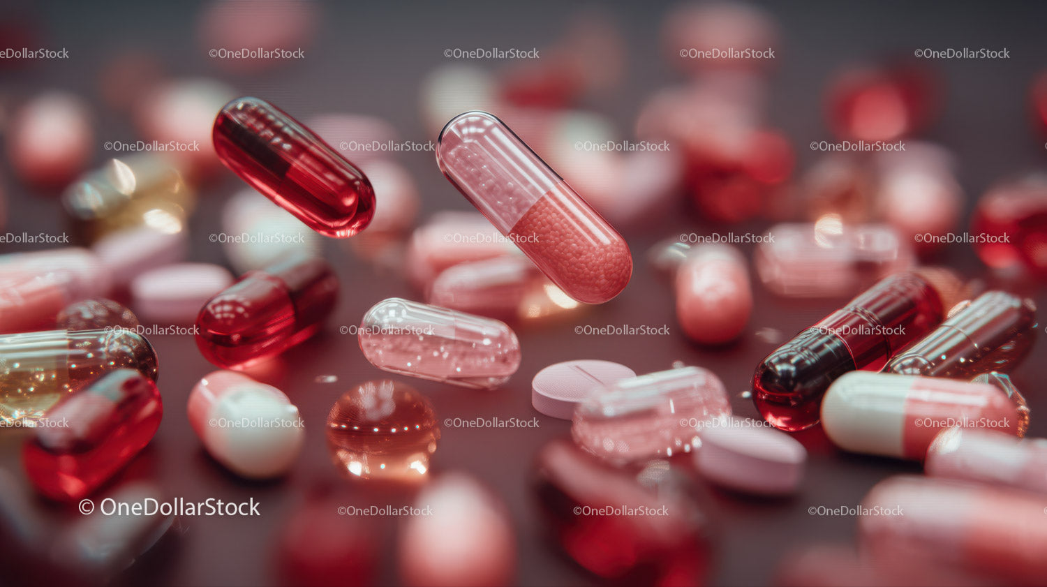 Kolorowe kapsułki i tabletki leków w kolekcji farmaceutycznej