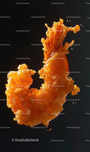 Crispy Fried Shrimp with Golden Batter in Close-up