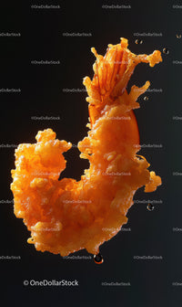 Crispy Fried Shrimp with Golden Batter in Close-up